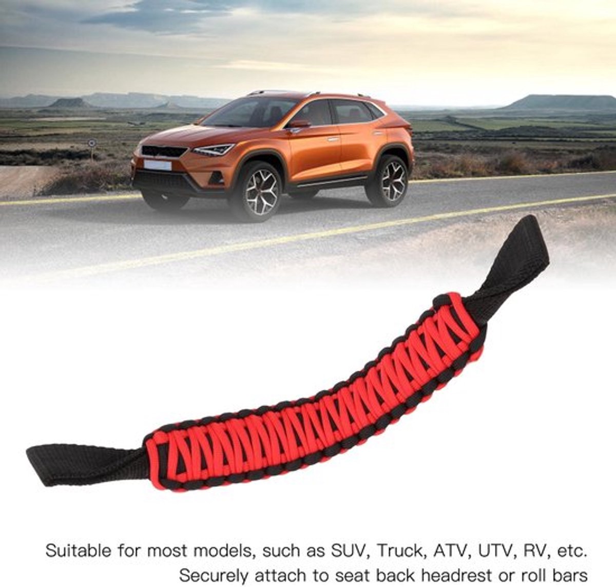 Handgreep Krasbestendig 29,6 cm - Handgreep voor Auto - Handgreep voor SUV - Handgreep voor ATV - Handgreep voor UTV - Sterk Draagvermogen - Grip