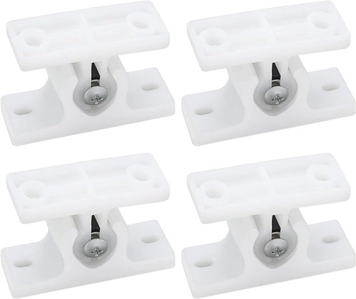 Deur Retainer Terughoudende Houder - Plastic - T-vormig - Wit - Aanhangwagens - Campers - Bagage - Geschikt voor Deuren - Campers - 4 stks Geheime Opruiming Tijgeroog Blingpower