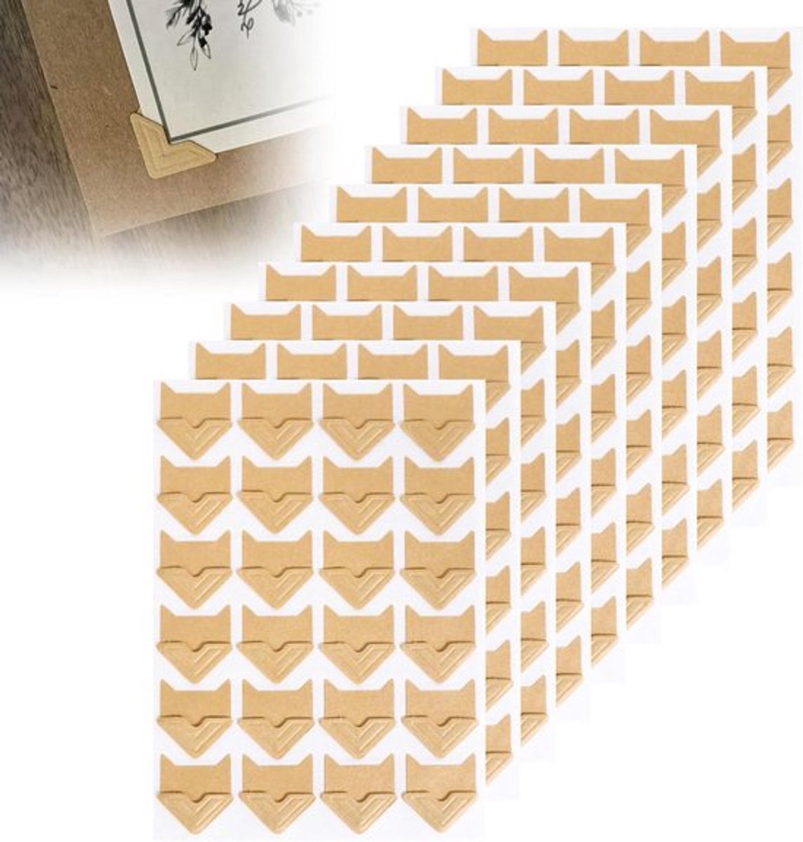Fotohoekstickers - Zelfklevend, ideaal voor plakboeken - 240 stuks
