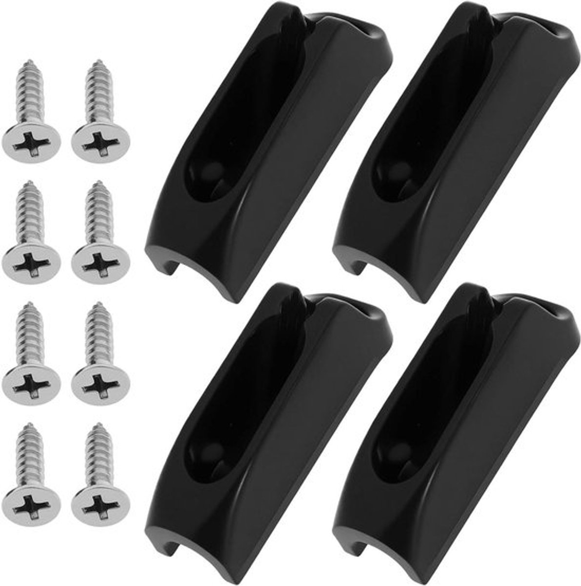 Bootjamklem - Zelfvergrendeling - 4 stuks - Geschikt voor touwen tot 4 mm met schroeven.