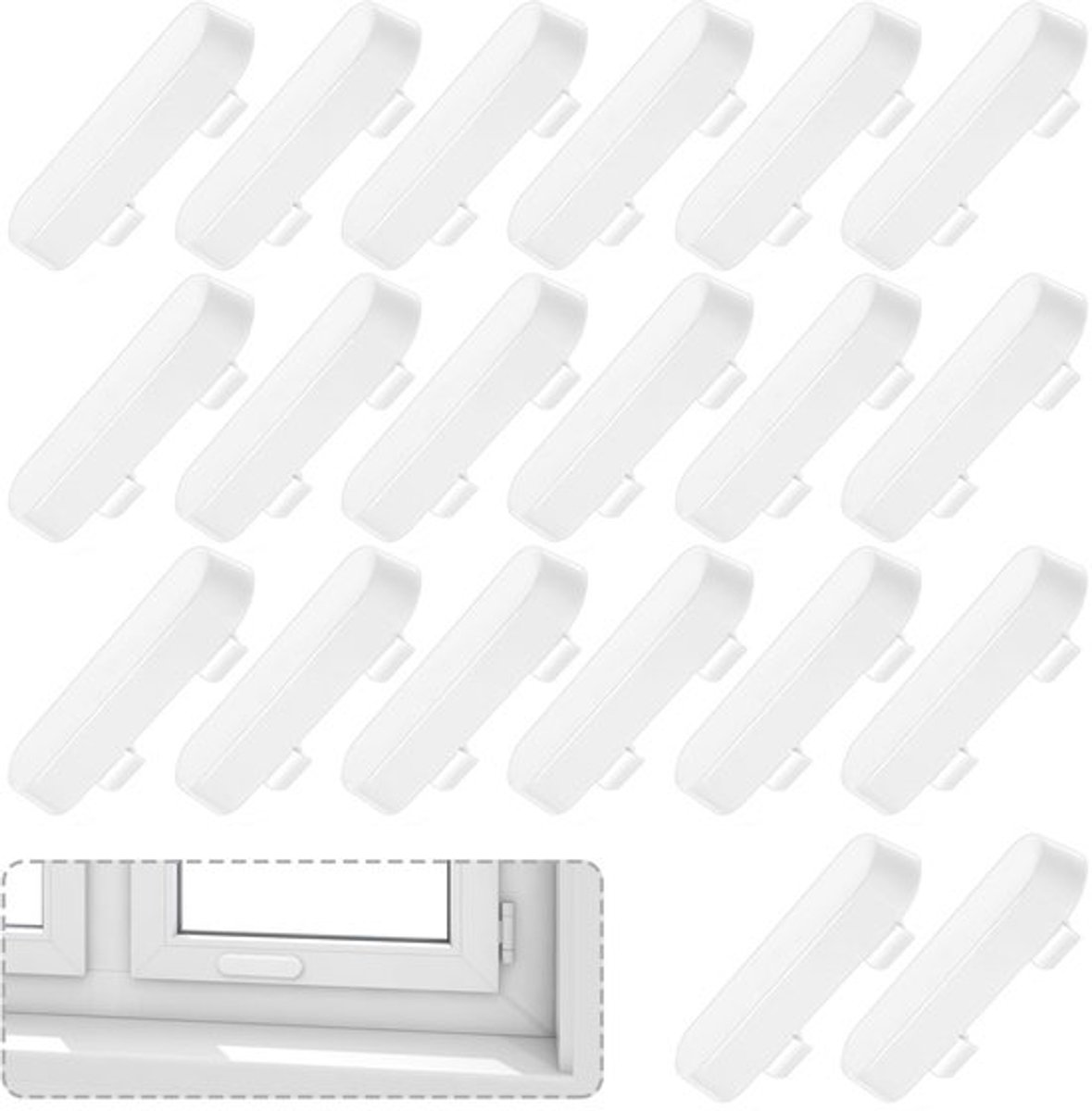 Weepgat Hoezen 20 Stuks - Raamventilatieafdekking - Afdekkappen - Eindkappen - Vervanging Drainagekappen - Kleurvast Plastic - Afvoerdeksels