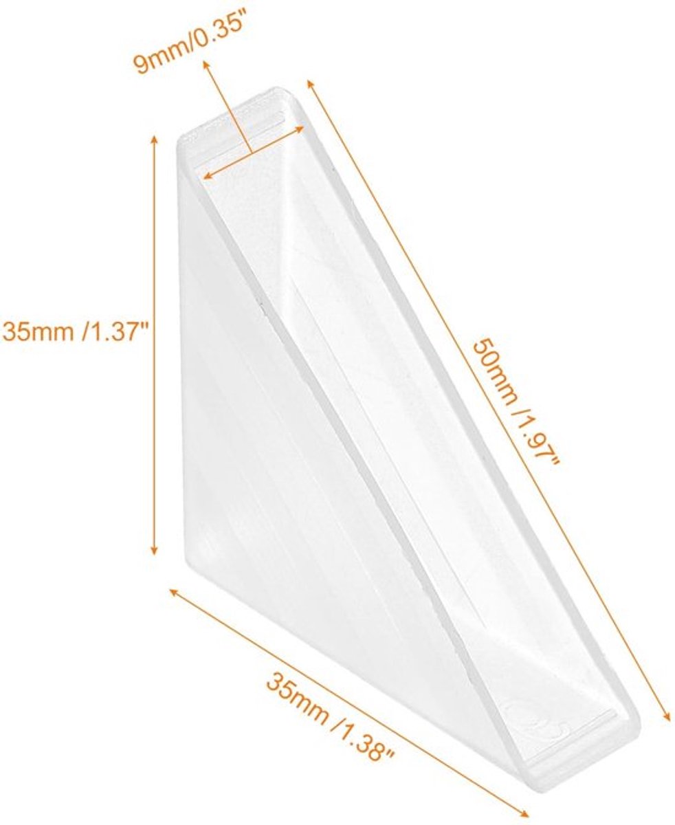 Hoekbeschermers 20 Stuks - Kunststof - Antislip - Rechthoekig - Voor Glas/Spiegels/Tegels - Slijtvast/Breukbestendig - Hoekbescherming