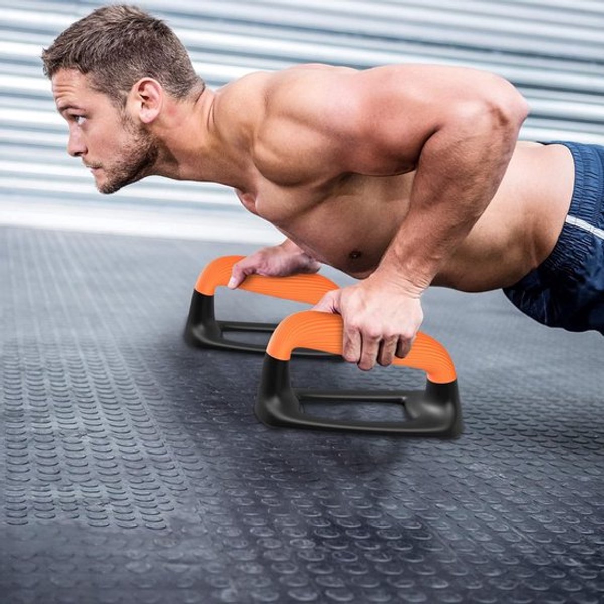 Push-up-handgrepen met dikke, zachte grip, stabiele en antislip basis voor krachttraining en fitness
