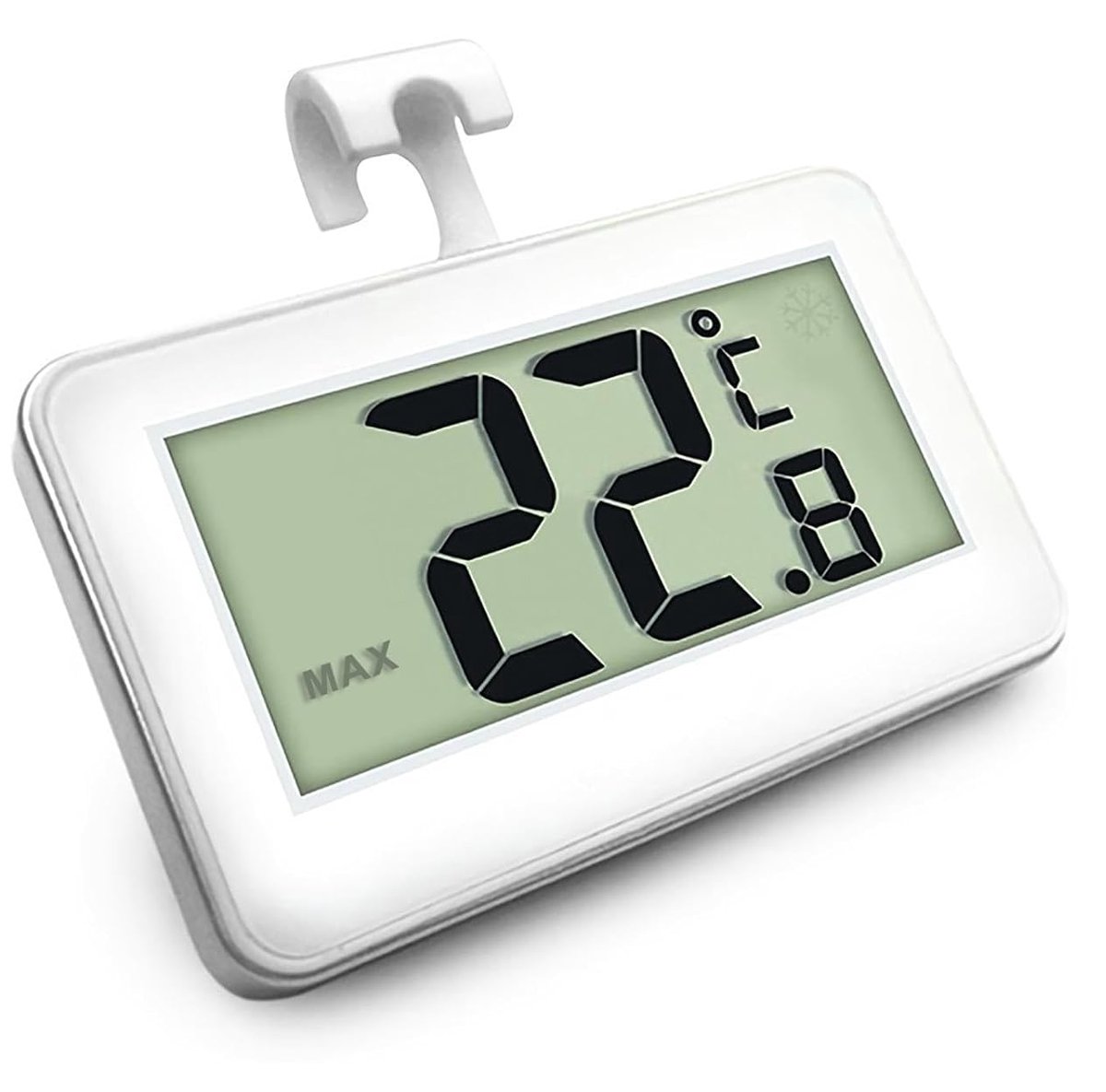 Koelkastthermometer, digitale thermometer, koelkast met vriesvak, gemakkelijk afleesbaar LCD-display, ideaal Geschikt voor gebruik binnenshuis, thuis, restaurant, bar, café (wit-1)