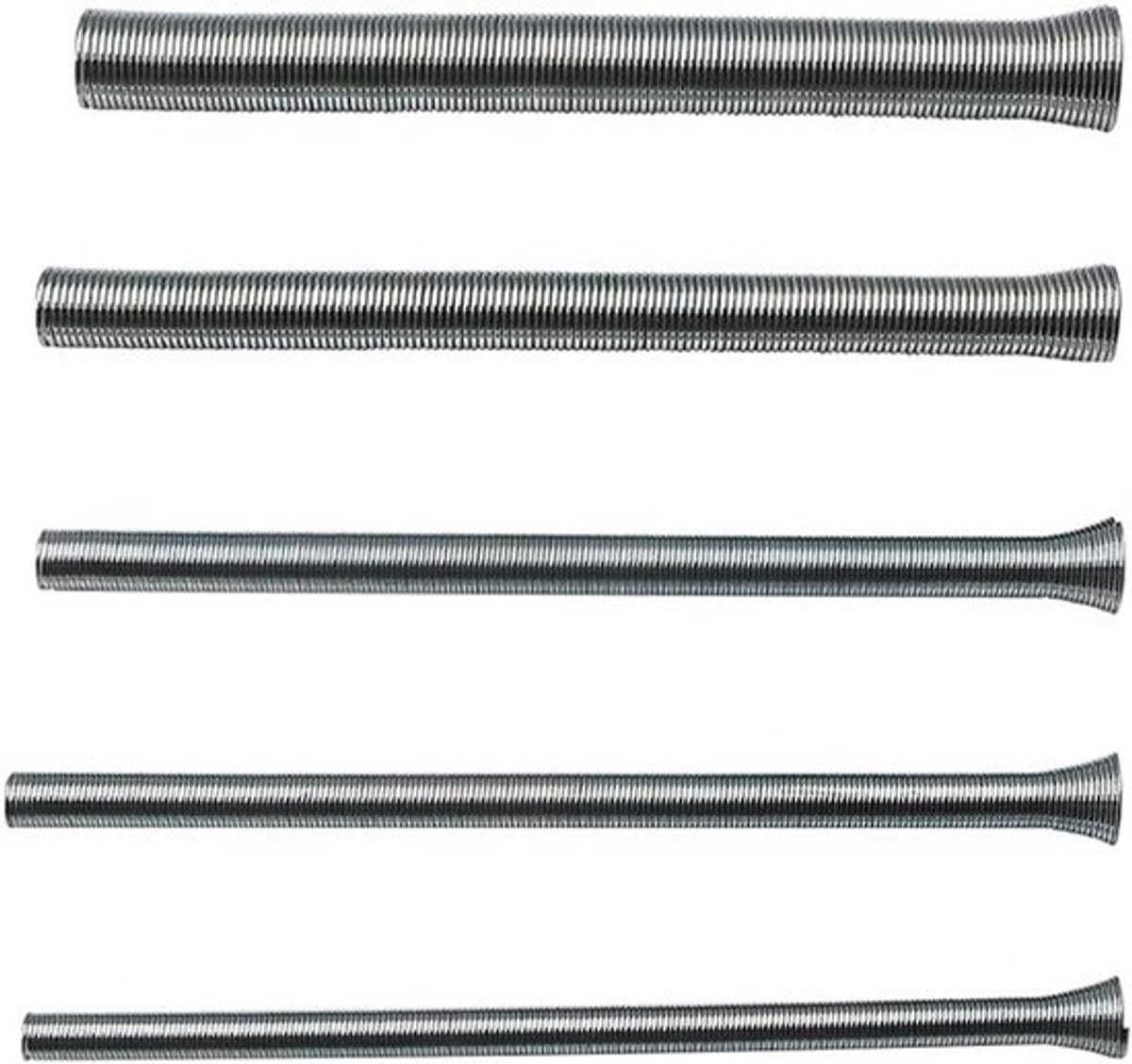 Buizenbuiger Kit - Veerbuizenbuigers - 5 Stuks - Koper Aluminium Staal - Geschikt voor Verschillende Buisdiameters