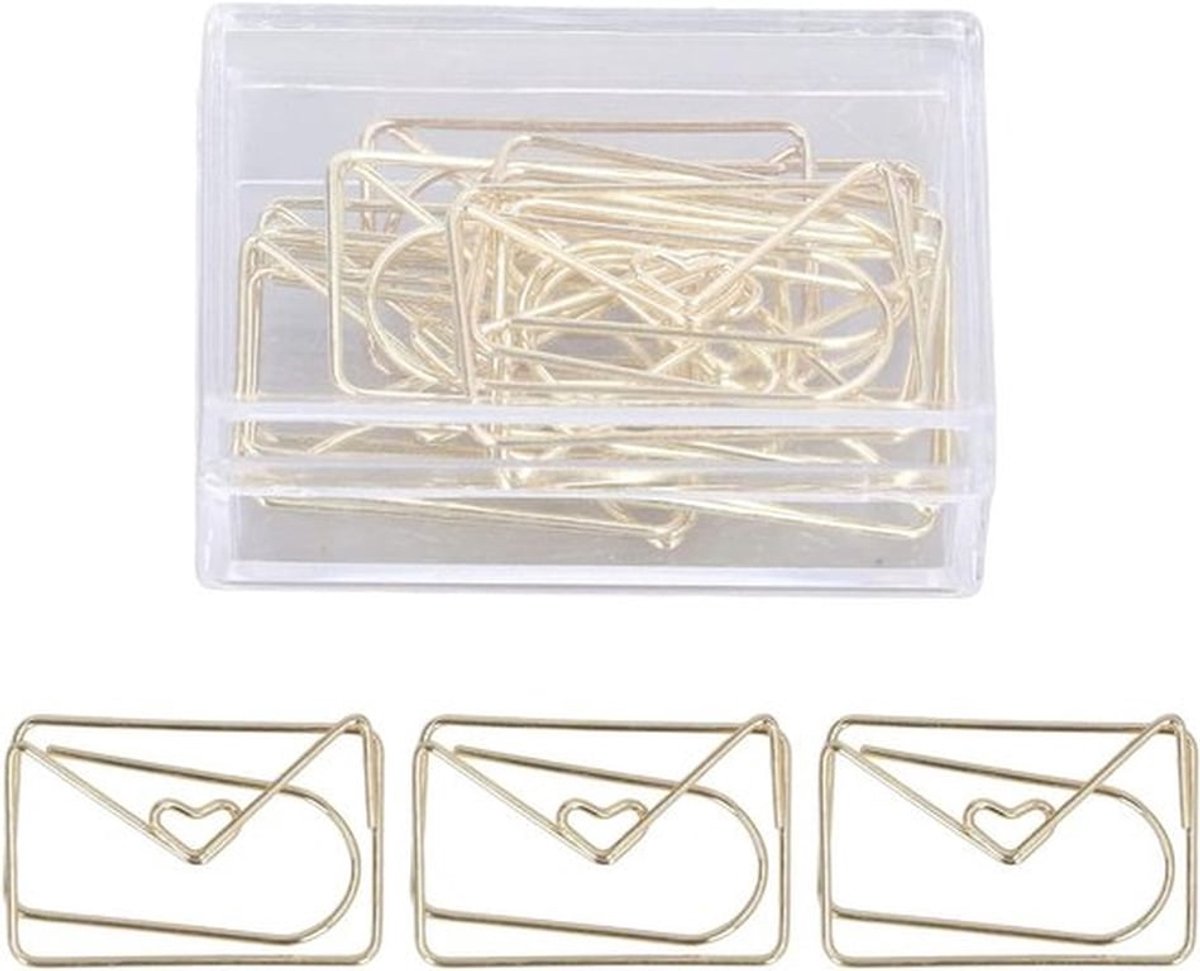 - Paperclips - Kantoorbenodigdheden - Gouden Galvanisatieproces - Antiroest - Antislip - Opbergdoos - Werknemers - Metalen Paperclips 100 Stuks, Geschikt voor Kantoor- en Schoolbenodigdheden