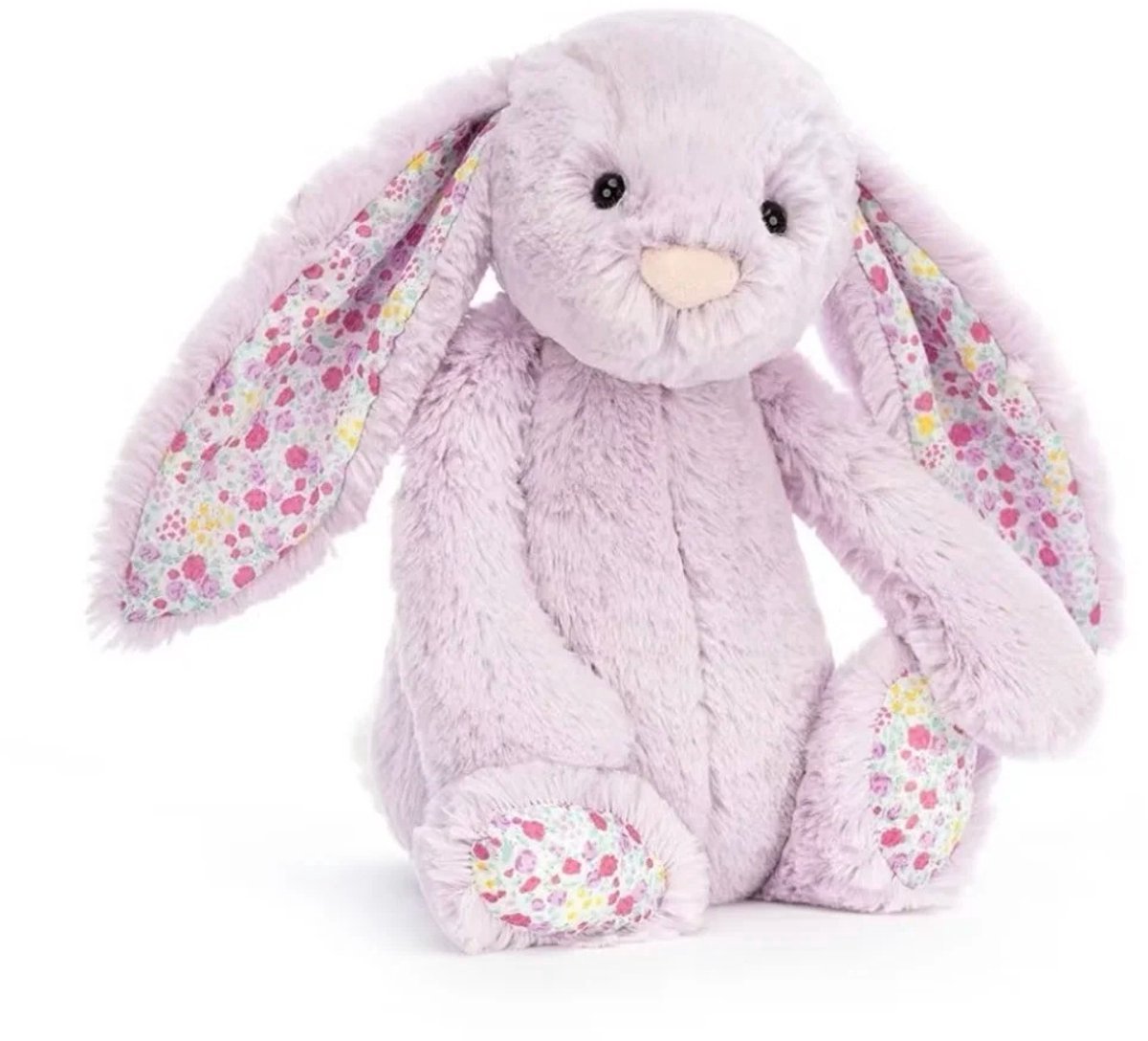 Casalora Pluche Knuffels – Konijn Knuffel 28 cm – Knuffel Met Bloemenoren Kawaii Design Zacht Knuffeldier – Paars