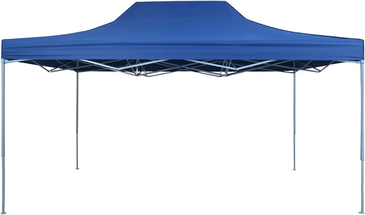 Pop-up Partytent - Opvouwbare Tent - Snelle Opbouw - Waterafstotend Doek - 291 x 431 cm - Blauw