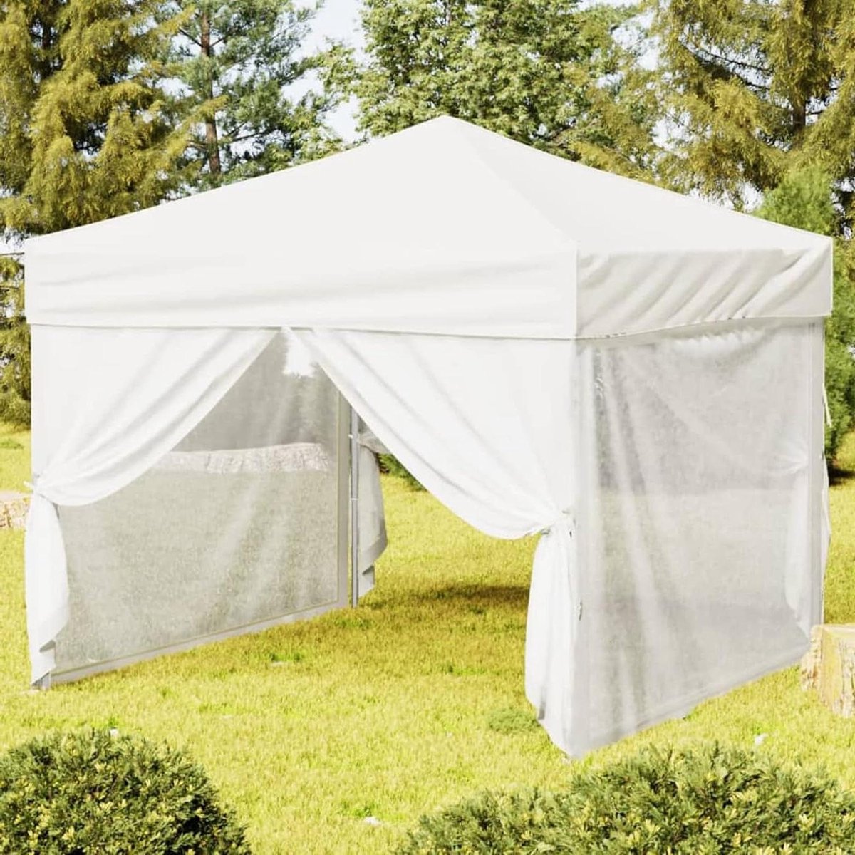 Opvouwbare partytent - Feesttent paviljoen - Buitenfeesten organiseren - Waterdicht UV-bestendig - 3 x 3 meter - Wit
