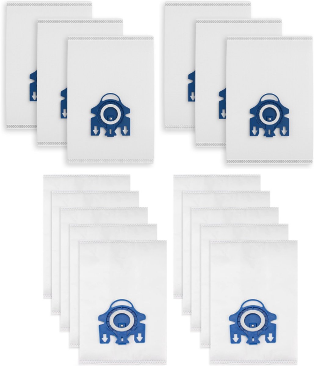 16 stuks 3D Airclean-stofzuigerzakken geschikt voor Miele GN-stofzuigerzakken - geschikt voor Miele Comlete C1/C2/C3, Classic C1,Compact C1/C2