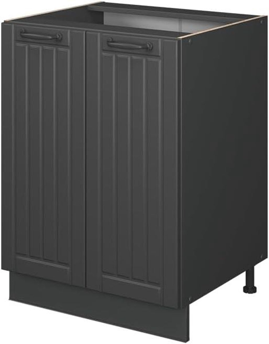 Keukenonderkast - Keukenmeubel - Keuken Inrichten - Soft-close scharnieren - 60 cm breed - Donkergrijs