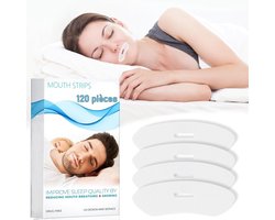 Mondtape voor het Slapen (2×120 stuks) – Anti-snurk Mondtape voor het Slapen, Mondtapen Plakband, Mondpleister voor Mannen en Vrouwen, Helpt Snurken te Stoppen, Breathe Right, Effectieve en Krachtige Anti-snurkoplossing