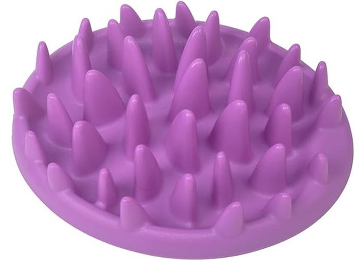 Interactieve Slow Jungle voerbak met anti-slikplaat (roze)