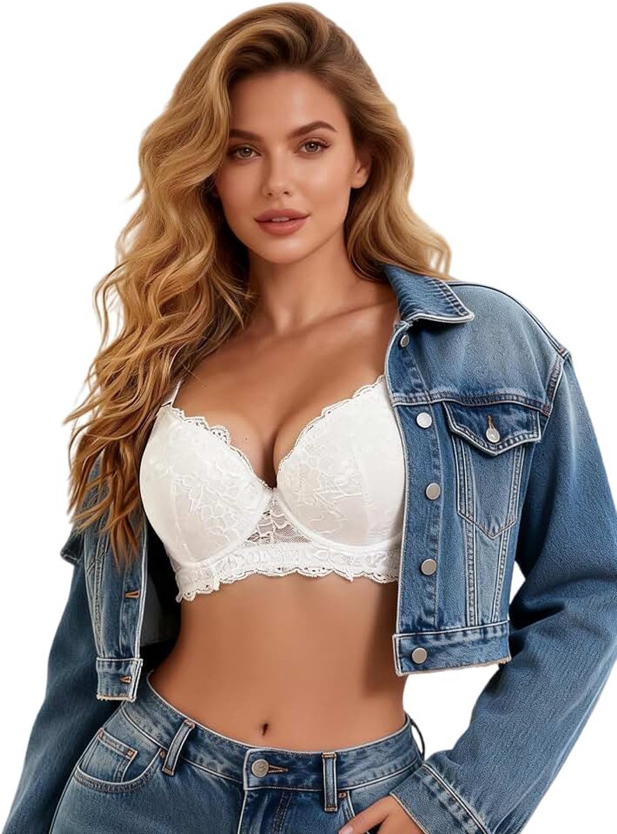 Ohmydear Beha dames met beugel grote maten kanten beha gevoerd klassieke beha voor dames comfort volledige cups
