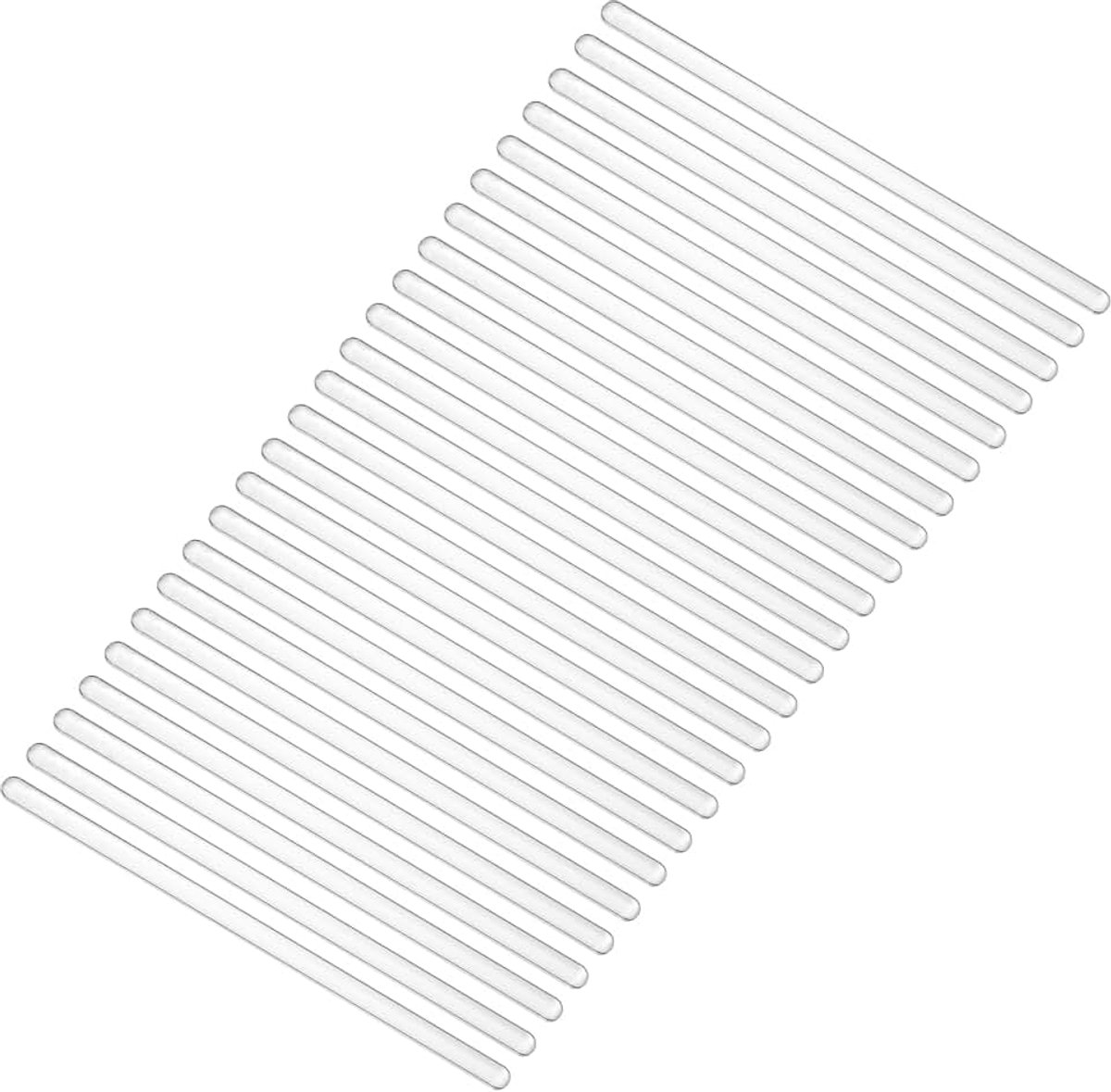 Roerstaafjes van borosilicaatglas, 6 mm diameter, roerstaafjes voor koffie, cocktail, lepel om te mengen voor laboratorium, 24 stuks