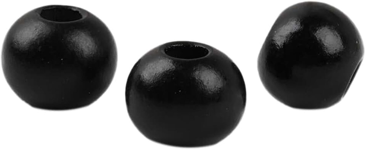 50 stuks, diameter 20 mm, kleurrijke houten kralen, ronde houten kralen, knutselkralen om te rijgen, verspreide kralen, houten kralen met een gatdiameter van 7 mm, voor doe-het-zelf armbanden,