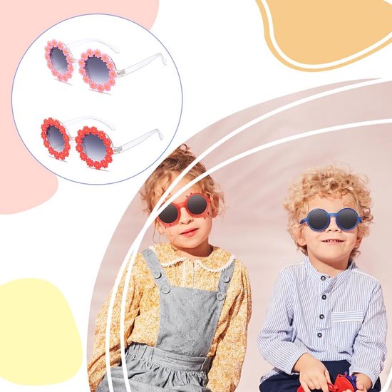 Kinder Zonnebril - Meisjes Bril - Oogbescherming Buiten - Krasbestendige Glazen - 14.7 cm - Multicolor van Kinder — afbeelding 2