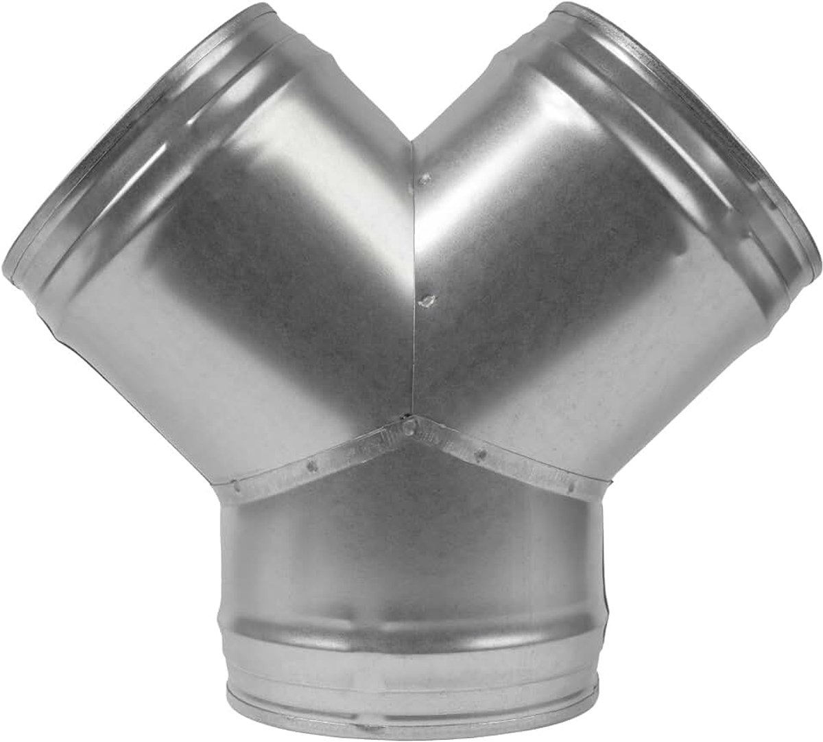 Kanaalsplitter van 6 inch voor afzuigventilator droger ontluchtingsslang 3-weg kanaalslangconnector, Y-vorm, Y-gewricht metaal (15 cm, Y-vorm)