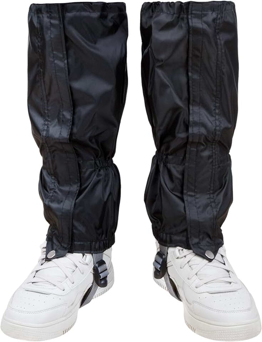 Beenkappen, waterdichte sneeuwleggings, ademende trekking bergbeklimmen beenkappen voor outdoor wandelen klimmen camping reizen, 1 paar zwart