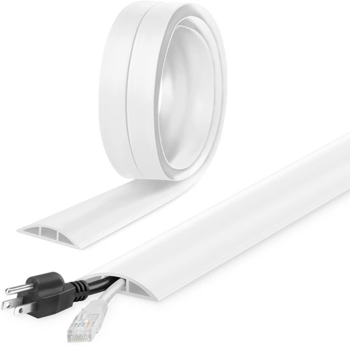 Flexibele Zelfklevende Kabelgoot - 3m x 30mm x 10mm, Ideaal voor Kabelbeheer, Bescherming en Versteviging in Huis, Kantoor en School