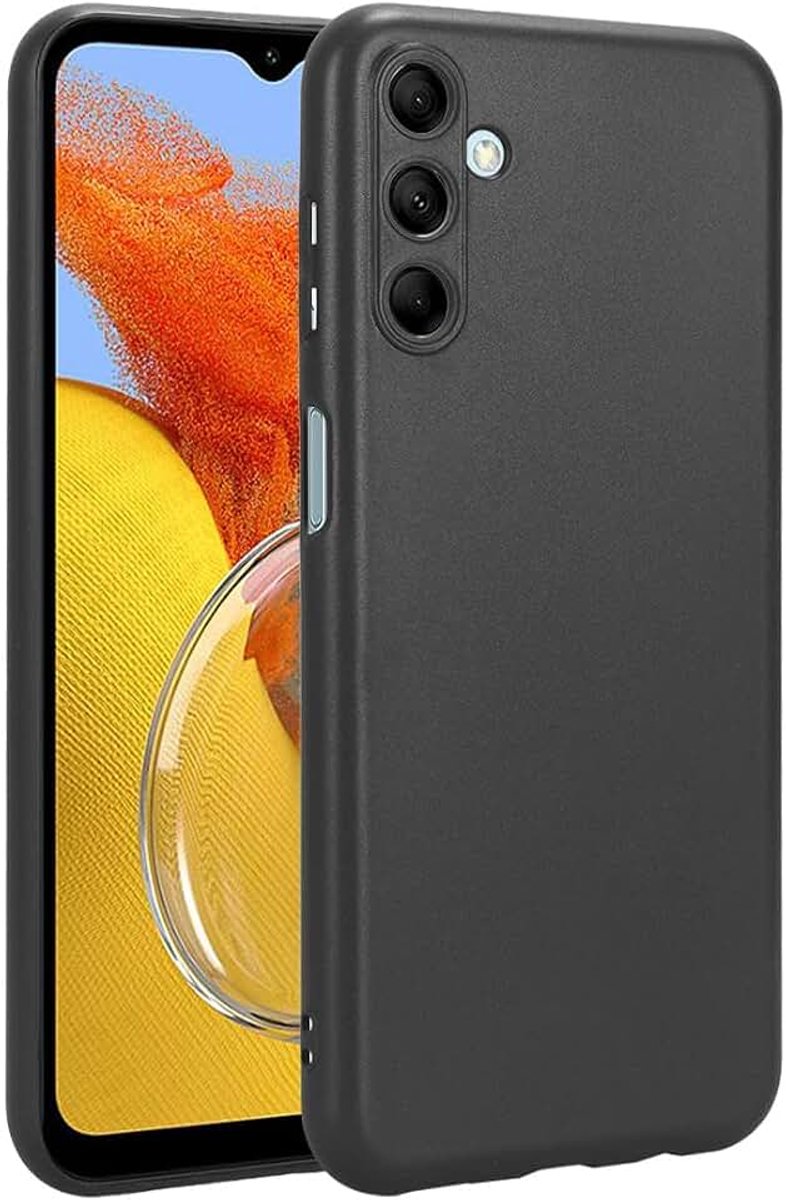 Beschermhoes voor Samsung Galaxy M14 5G, dunne beschermhoes van zacht TPU, valbescherming, zwart, dun, licht beschermhoesje