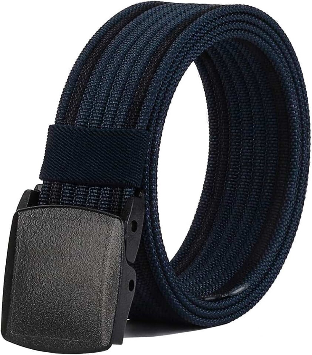 Riem voor heren, werk, reizen, sterk Nylon canvas met kunststof gesp130 cm