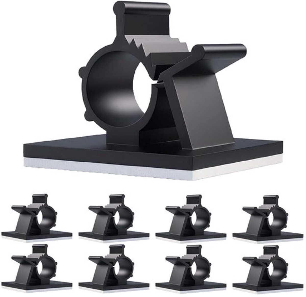 Kabelclips voor USB-kabel en oplader - 20 stuks, zelfklevend, nylon kabelklemmen - 37 mm. Optimaliseer jouw kabelmanagement.