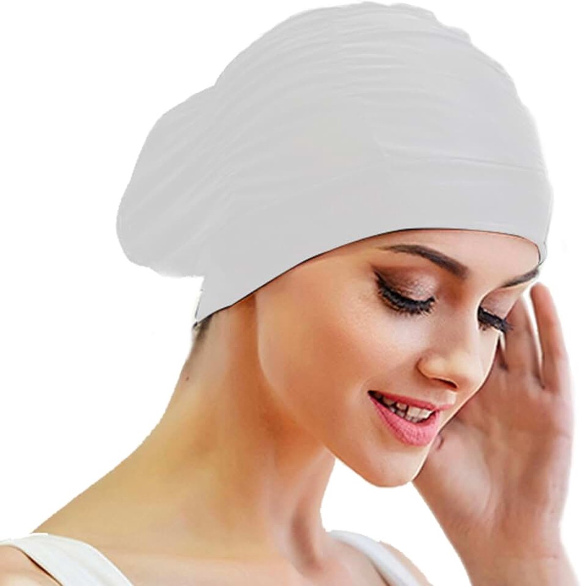 Liliana Badmuts voor lang haar, badmuts van stof, voor dames en meisjes, comfortabele pasvorm, schaalbaar