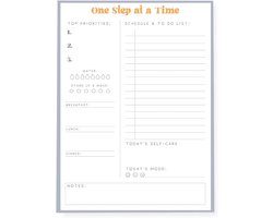 Self Care To-Do Lijst Kladblok - 150 Afscheurbare Planner Sheets - Dingen om te doen Memo Schrijven Pad - Perfecte Dagelijkse Herinnering voor School, Kantoorwerk, Huiswerk, Projecten en meer