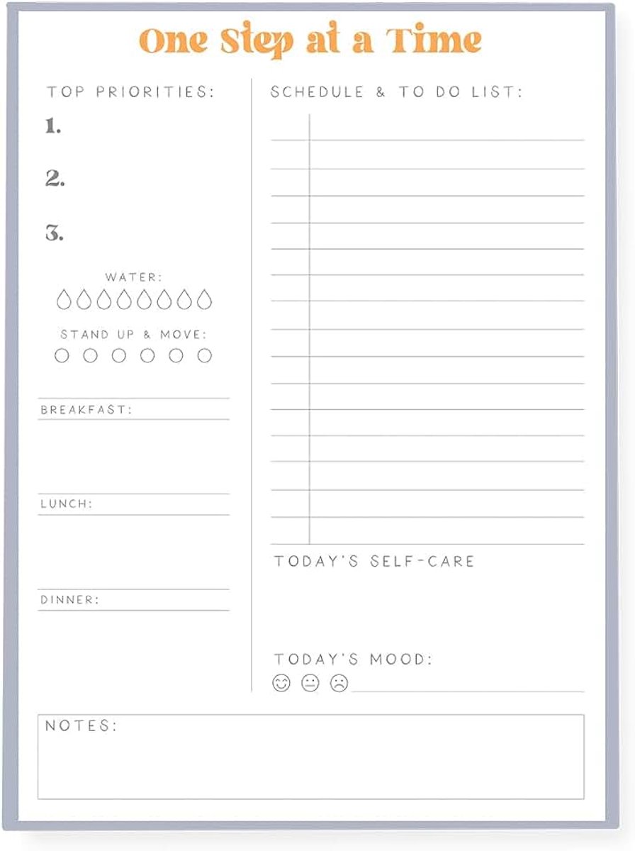 Self Care To-Do Lijst Kladblok - 150 Afscheurbare Planner Sheets - Dingen om te doen Memo Schrijven Pad - Perfecte Dagelijkse Herinnering voor School, Kantoorwerk, Huiswerk, Projecten en meer