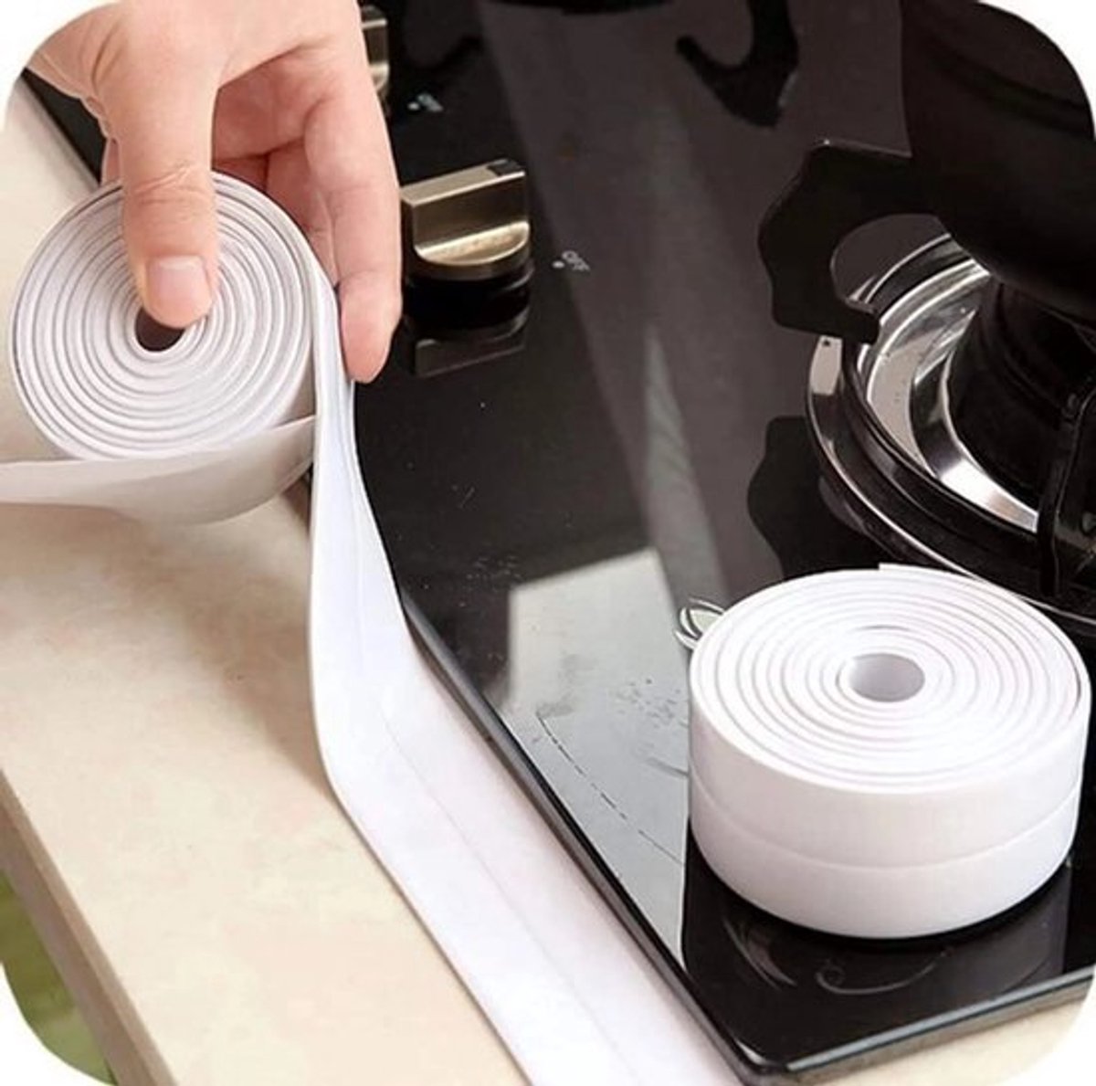 Zelfklevende afdichtingstape, waterdicht en vlekbestendig, geschikt voor deuren, ramen, toiletten, keukens en badkamers, 3,2 meter.