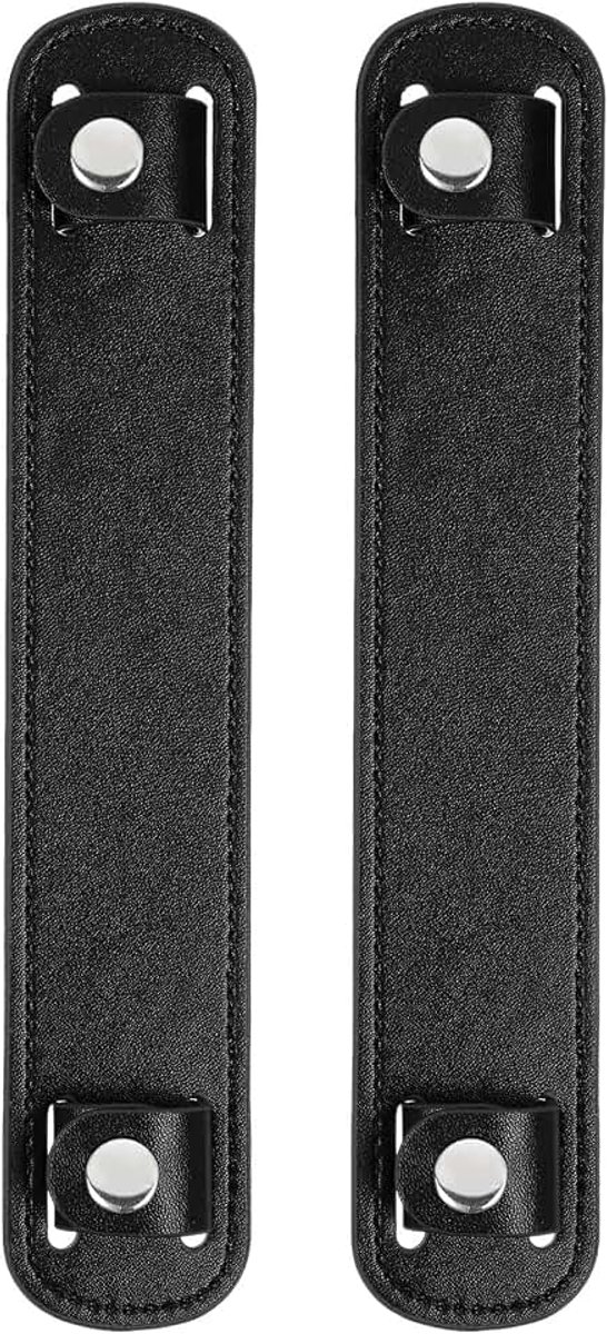 2 stuks schoudervullingen, 22,8 x 4,2 cm (l x b), lederen schouderbekleding, afneembare antislip riemhoezen, tas-accessoires voor draagtassen, rugzakken, handtassen, zwart