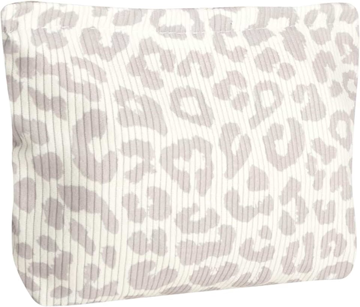 Corduroy make-uptas, draagbare make-uptas met ritssluiting met grote capaciteit, dames cosmeticatas voor handtas voor het bewaren van cosmetica, vintage