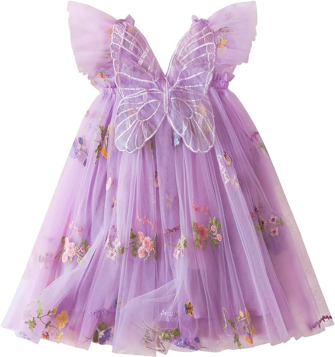 Baby Meisje Jurk Peuter Tutu Tule Vlinder Jurken Baby Mouwloos Bruiloft Verjaardagsfeest Prinses Kleding voor Meisjes 6 Maanden - 5 Jaar