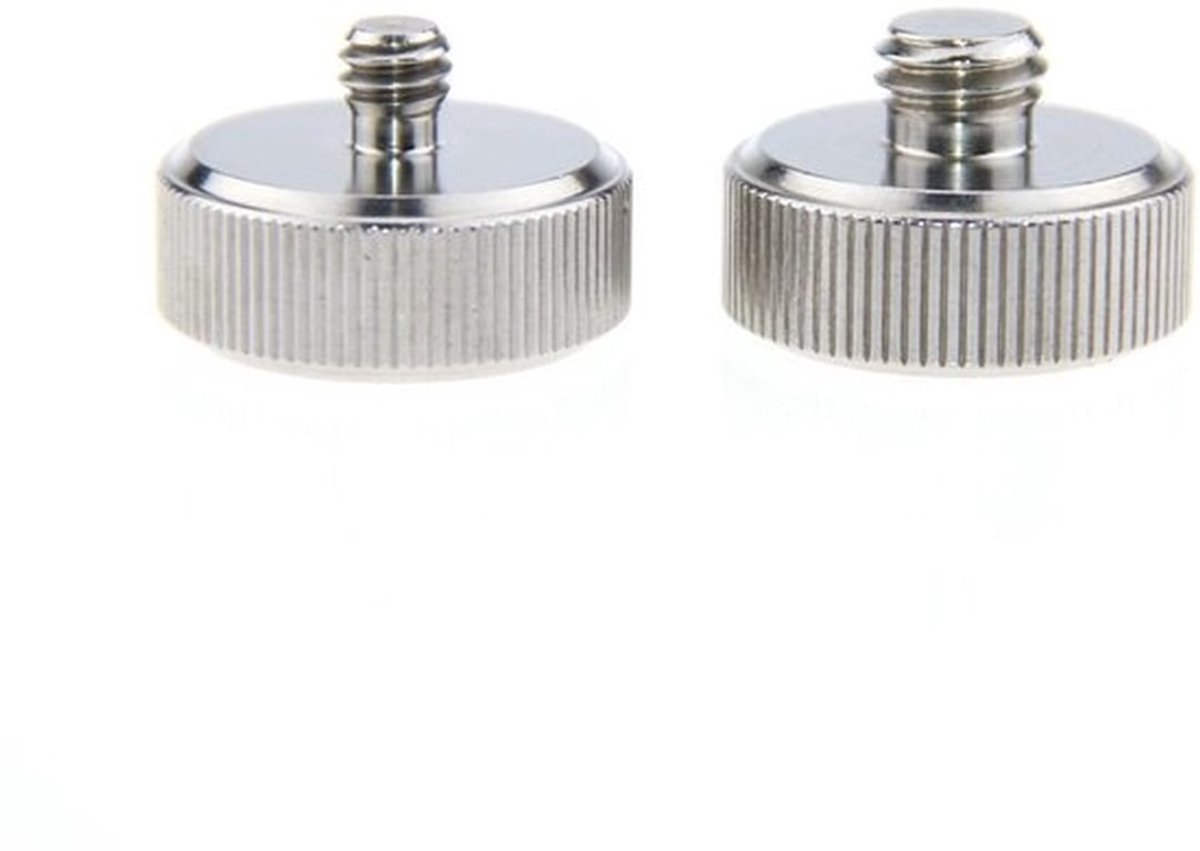 - Statiefadapter - 1/4 inch naar 3/8 inch - Compact formaat - Geschikt voor statief en monopod - Handig voor fotografie