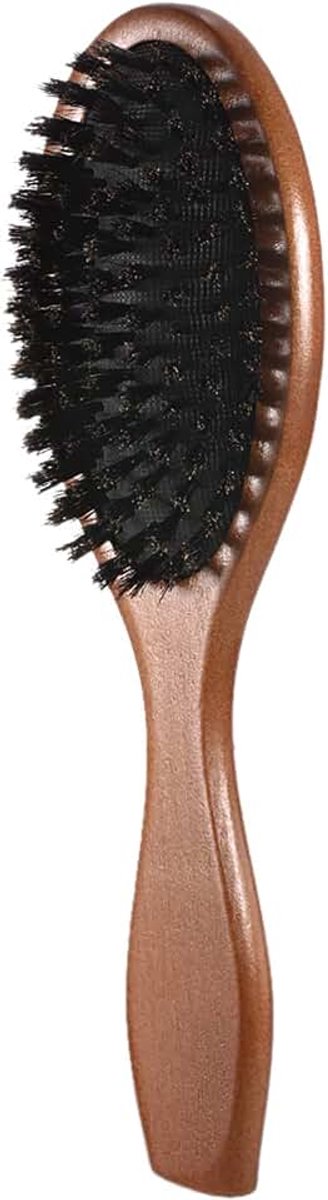 Haarborstel met wildzwijnharen, paddle haarborstel, stylingborstel, hoofdmassage, haarverzorging voor dik en lang, glad en krullend haar
