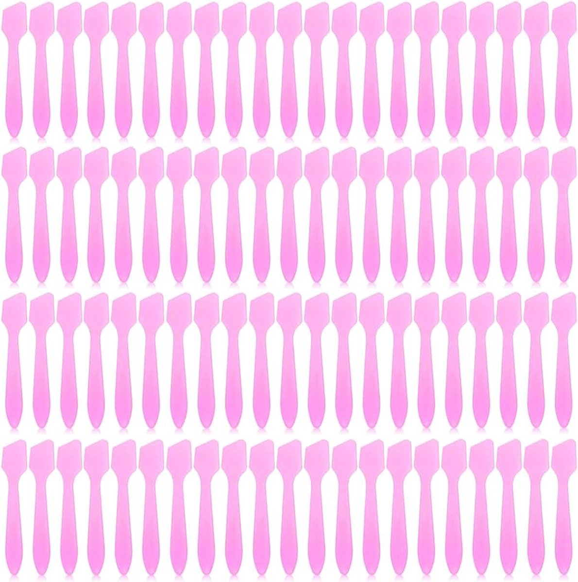 Spatels, 100 stuks kleine plastic lepels voor doe-het-zelf gezichtsmasker, crèmestick, gezichtscrème, wegwerp make-upspatels, multifunctionele mini-applicatorschraper voor mengen