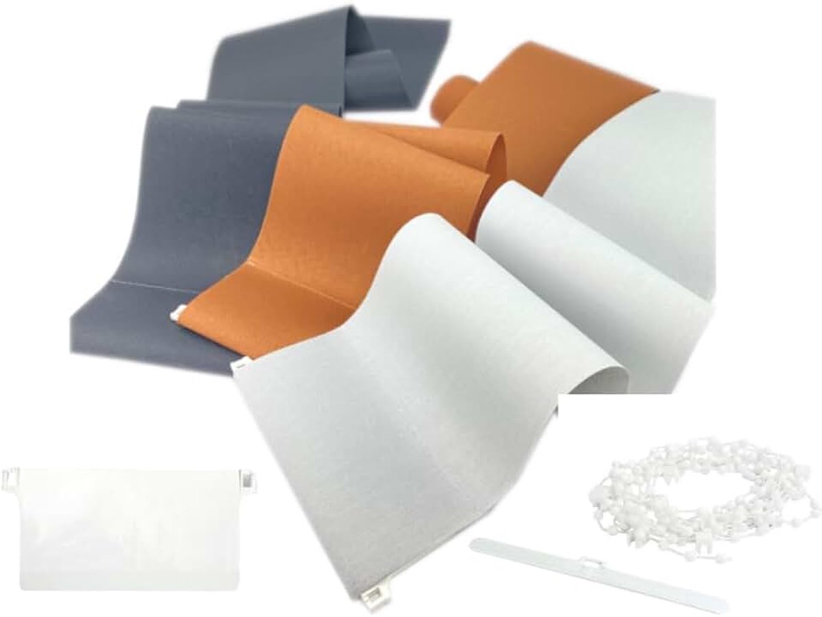 Lamellen - Set inclusief 1 lamel, gewicht, hanger en bodemketting - breedte 89mm - lengte 2220mm - Zwart