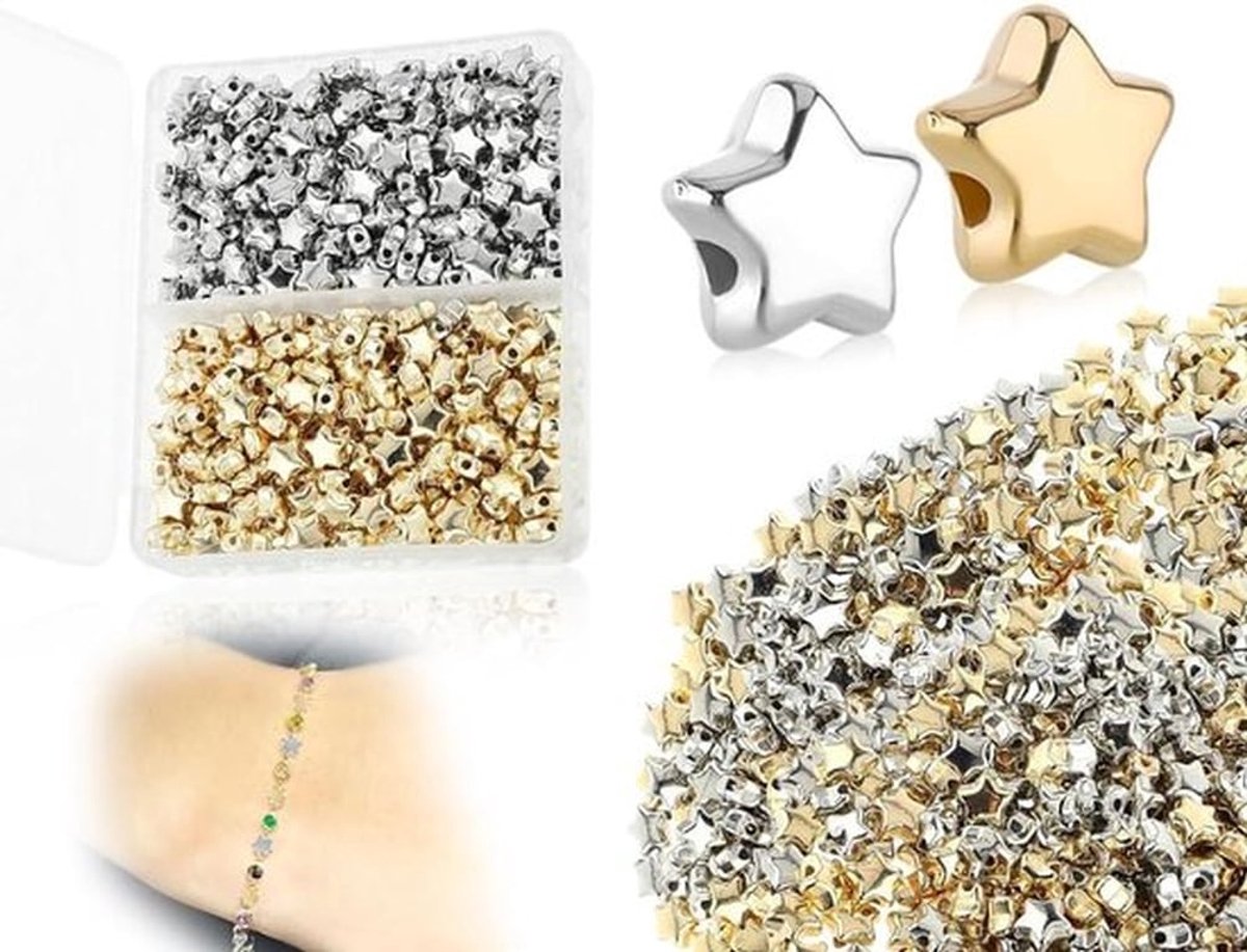 Sterkralen Stervorm met Pentagramgat Voor DIY Armbanden en Sieraden - 400 stuks
