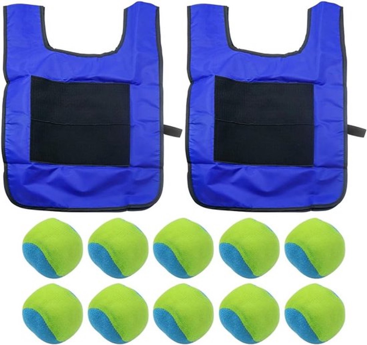 Dodgeball Spelset met 10 Ballen en 2 Tag Vesten voor Binnen en Buiten - Ideaal voor Speeltuin en Sportactiviteiten