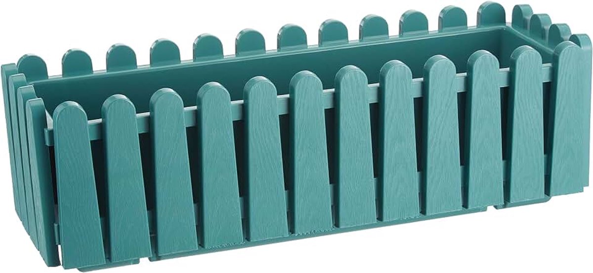 Bloembak groen Istanbul 9L voor vensterbank & balkon 55x20 met waterdrainage