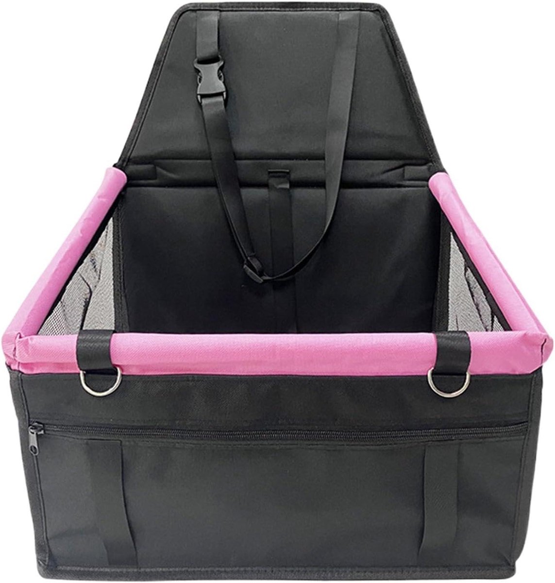 Huisdier Autostoel - Reisbed Hond - Veilig Reizen - Waterdicht & Ventilerend - 40x37x43 cm - Grijs