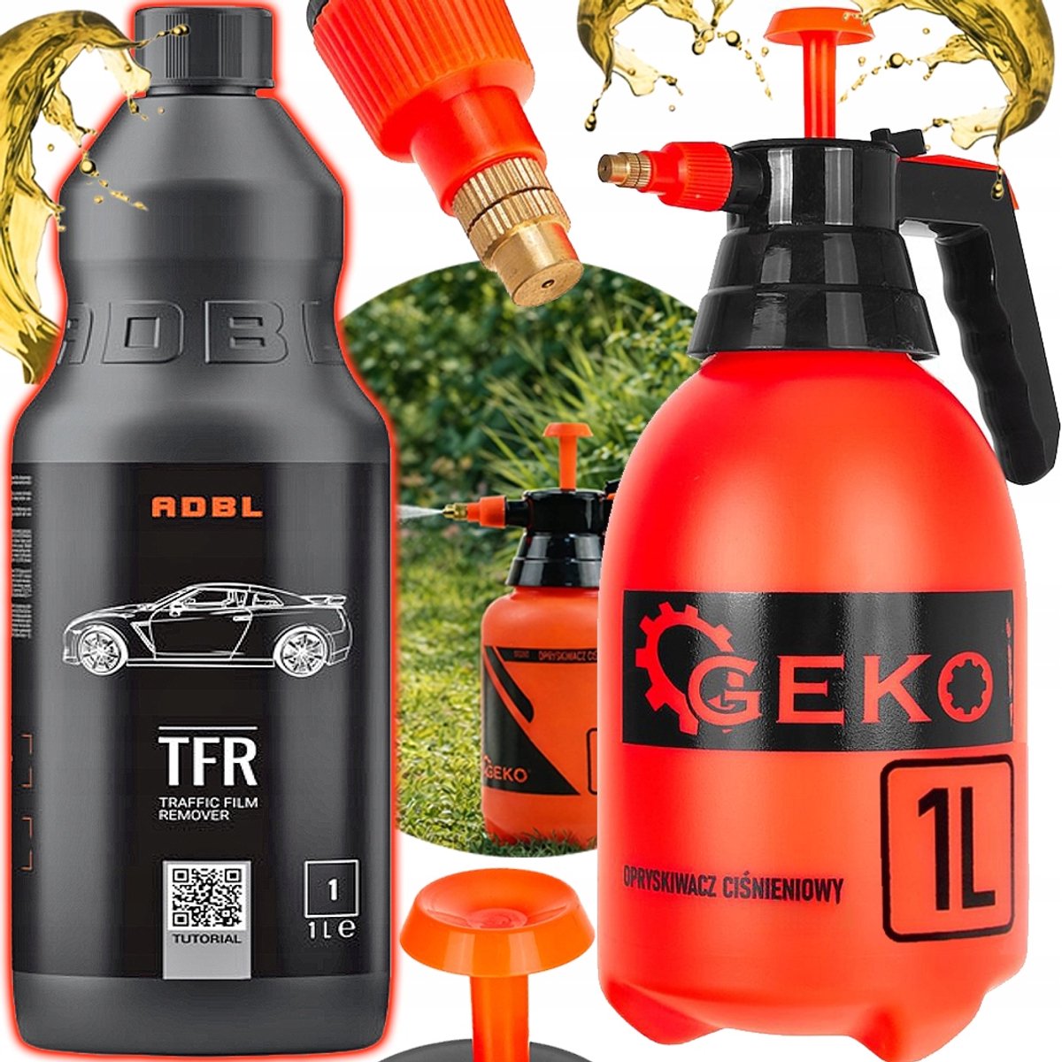 Geko Drukspuit 1L & ADBL TFR - Ideale Set voor Auto- en Tuinonderhoud