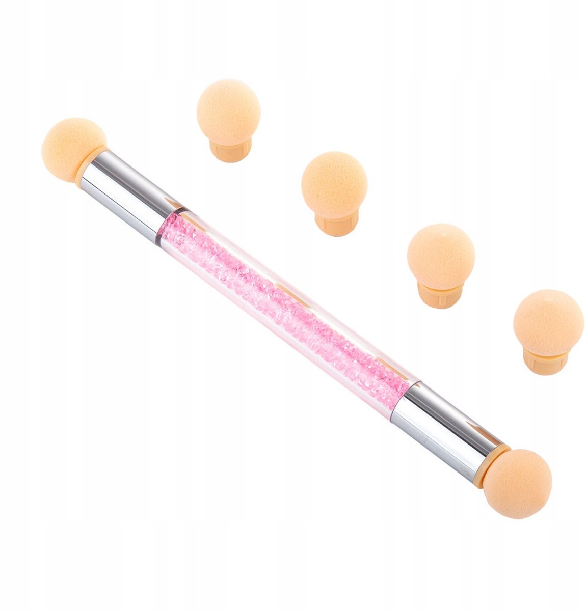 Ombre Penseel met 4 Extra Sponzen voor Nagels