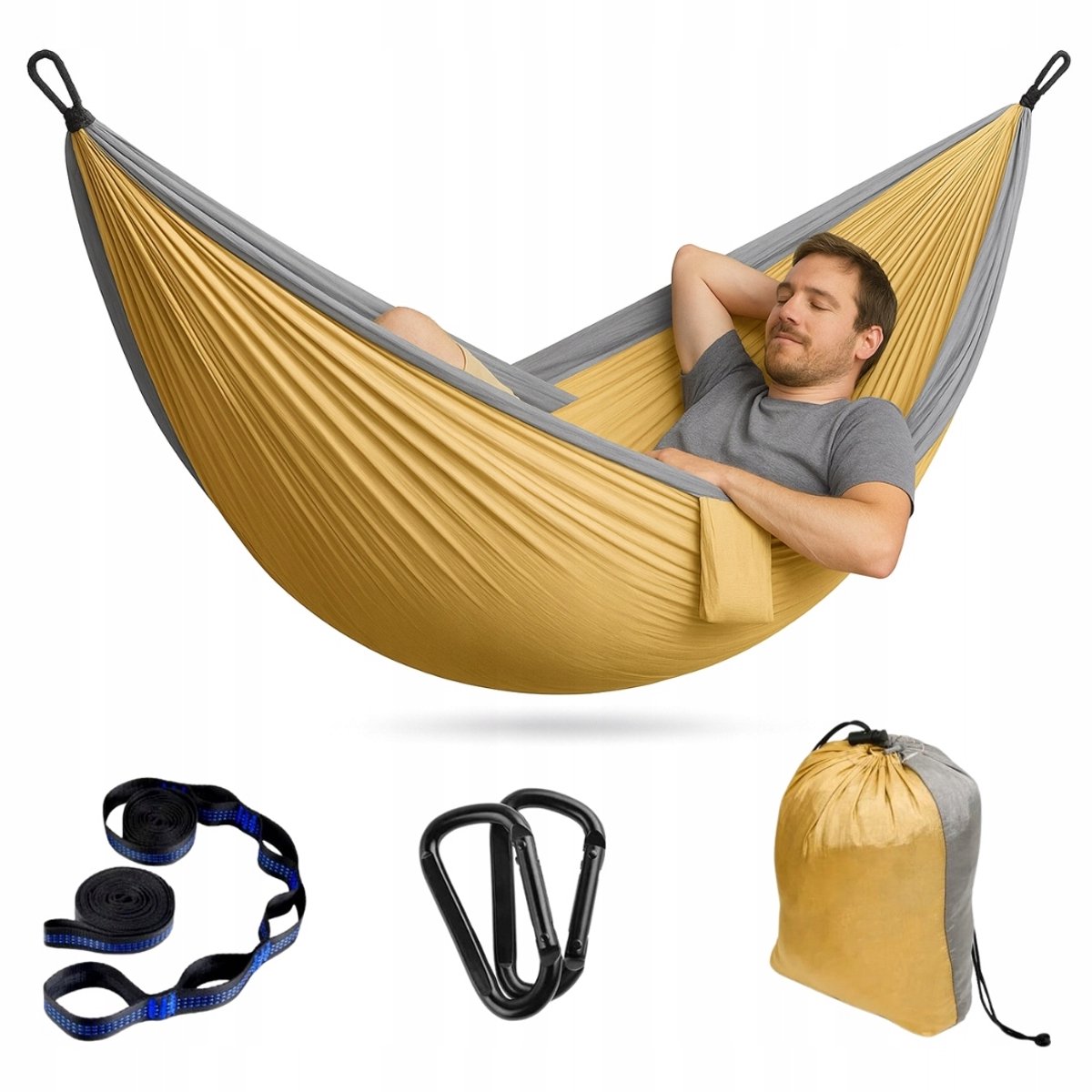 Ultralight Rijst Hamak 300x200cm - 2 personen, 300kg Draagkracht