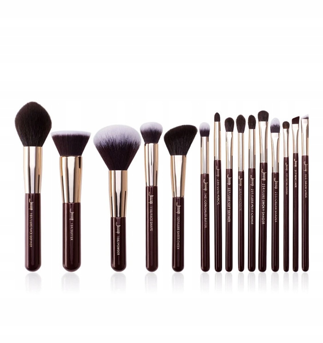 Jessup T283 Zinfandel 15-delige Make-up Kwasten Set voor Gezicht & Ogen
