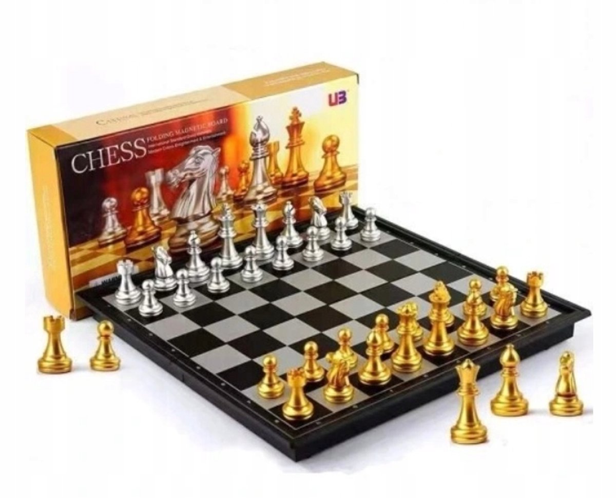 Magnetische Schaken Goud-Zilver - Educatief & Premium Spel