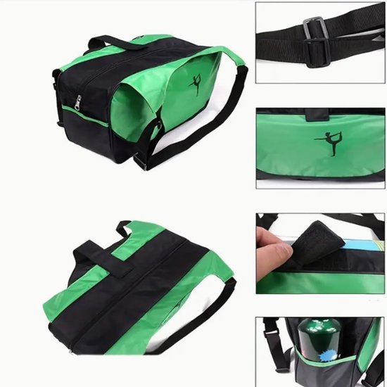 Sporttas - Gymtas Dames - Fitness en Yoga - Met Mat Houder - 30 Liter Capaciteit - Zwart — afbeelding 2