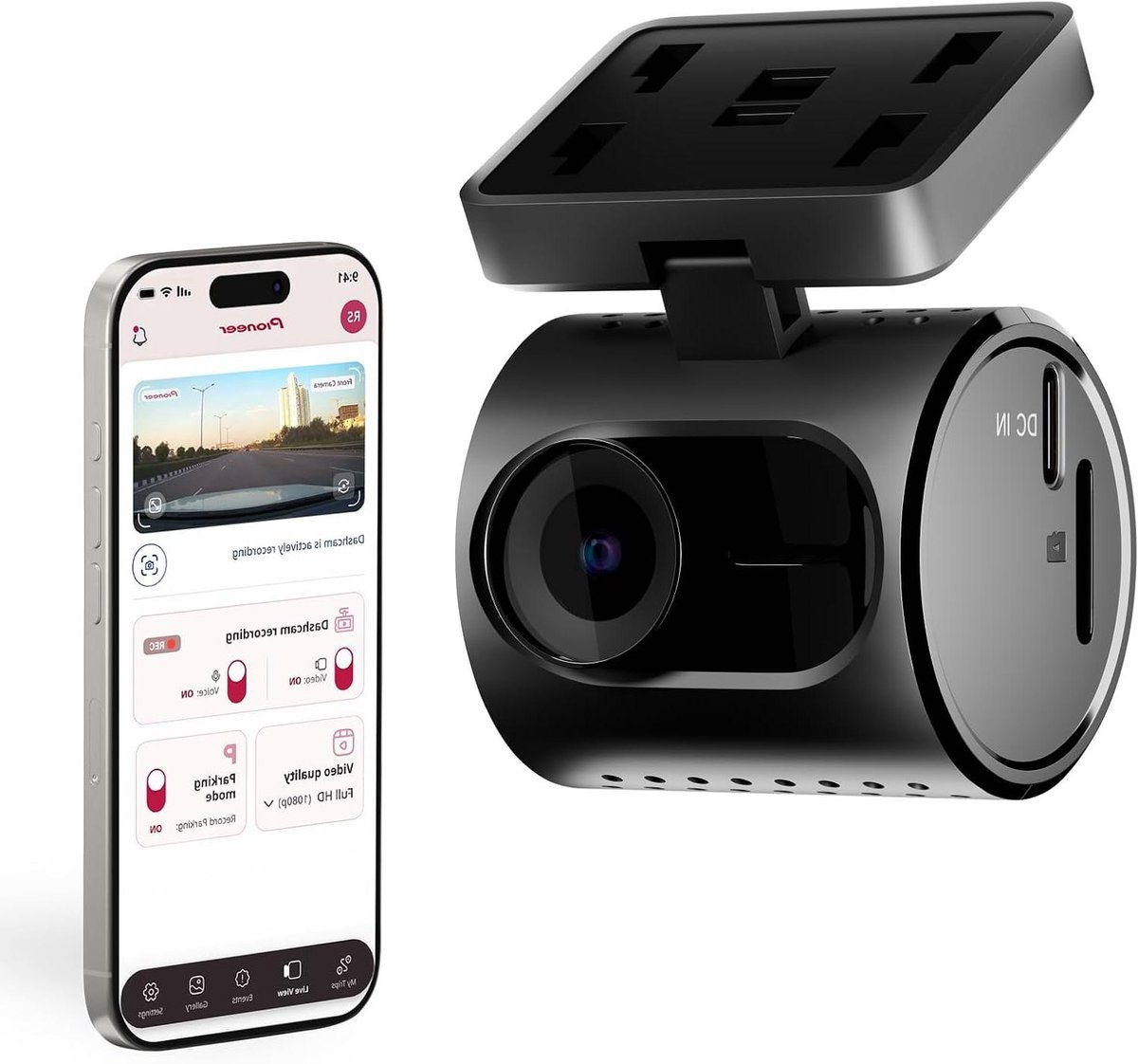 Compacte dashcam - Auto camera - Veilig rijden - 15K resolutie - 120 graden - Zwart