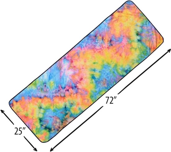 Yoga Towel Mat Non-Slip By ZenYogaWedge Super Quick Dry Sweat Absorbent Washable Cover Comfortable Blanket for Hot Yoga Pilates Workout Meditation Colorful Cool (Rainbow) van ZenYogaWedge — afbeelding 5